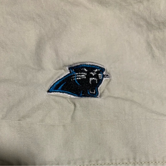 Vintage CSA XL Carolina Panther Embroidered Logo Cream Beige Long Sleeve Cotton - Picture 6 of 10